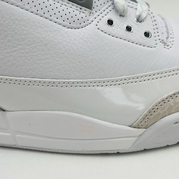 Nike Air Jordan 3 Retro White Silver Sneakers CT8532 111 Men Size 13 NEW main image 11